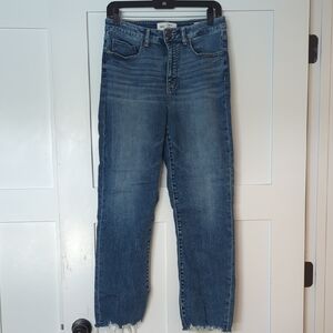 BKE Billie Straight Leg Jeans – Raw Hem – Medium Wash – Size 30x28